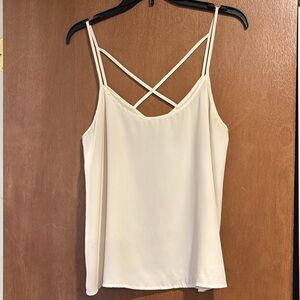 Abercrombie & Fitch White Spaghetti Strap Top